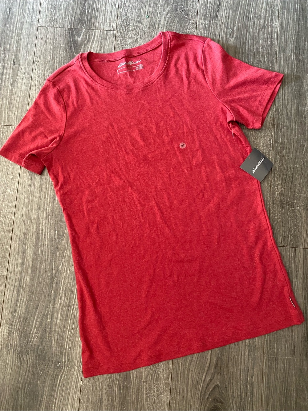 Eddie Bauer Favorite Red Short Sleeve Crewneck Tee Tall NWT